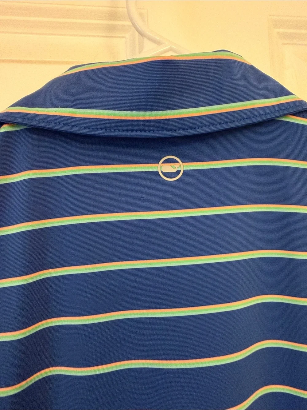 Vineyard Vines Royal Blue Polo with stripes kids large (16)